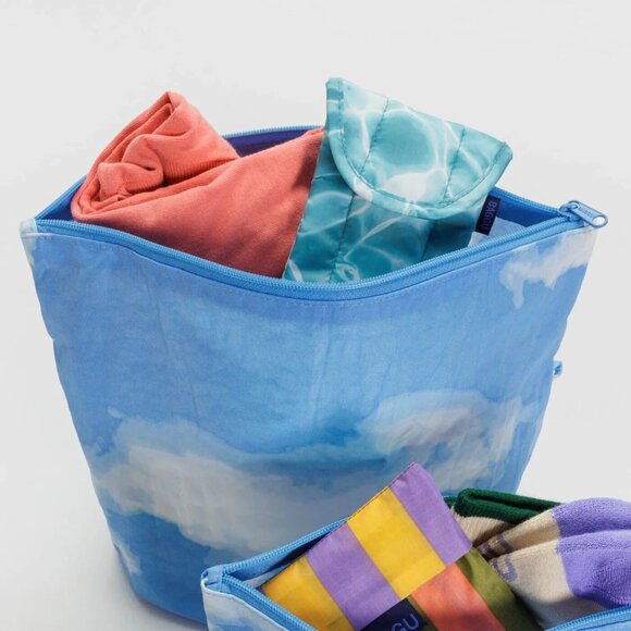 NWOT Baggu Go Pouch Large - Clouds - Picture 1 of 3